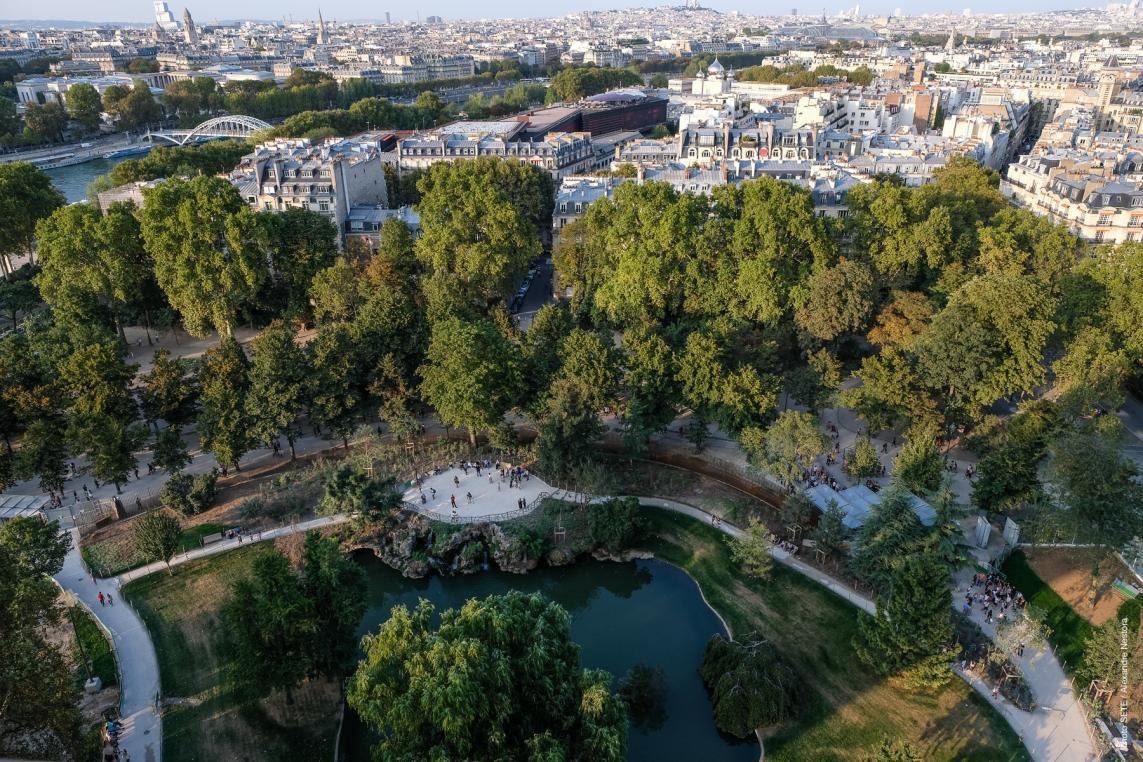 Photo des jardins nord-est vus du 2e étage